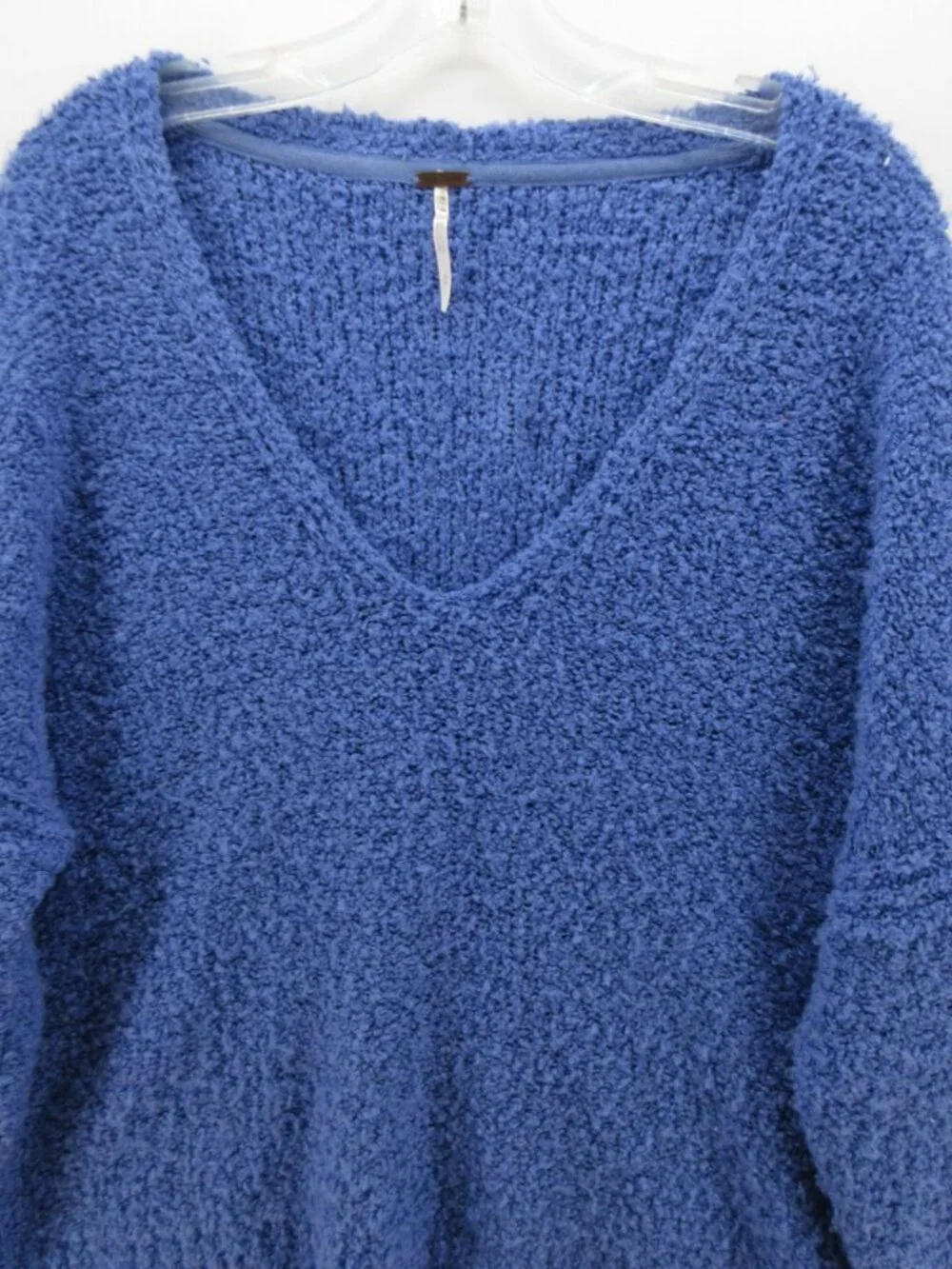 Free People Sweater Small Boucle Fuzzy Oversized Boxy Pullover Knit
